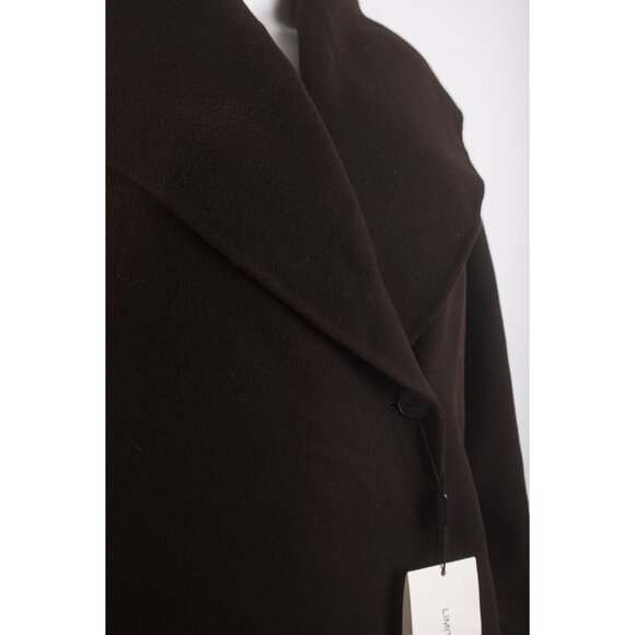 Massimo Dutti Limited Edition Womans Long Wool Coat Size M Brown 6468/555 NWT - Picture 3 of 6